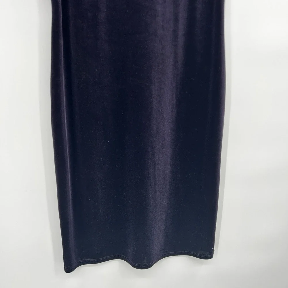 Vintage Y2K Purple Velvet Sleeveless Dress Size‎ M Whimisgoth Dark Academia CBK